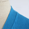 Men's blue sleeveless v-neck cardigan
