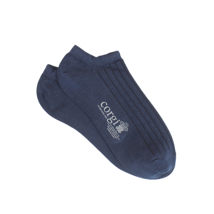 mens navy socks - cotton trainer socks