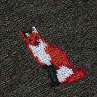 close up of knitted fox