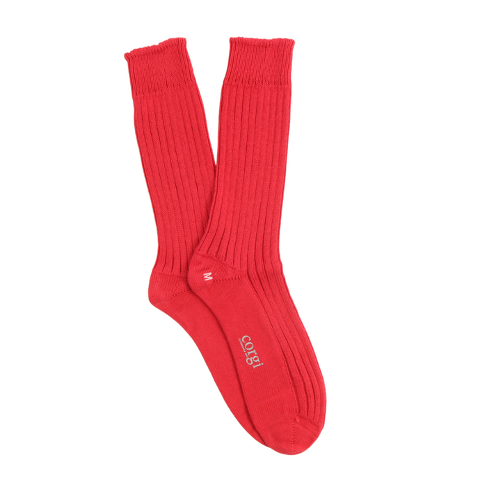 Red sock on a white background