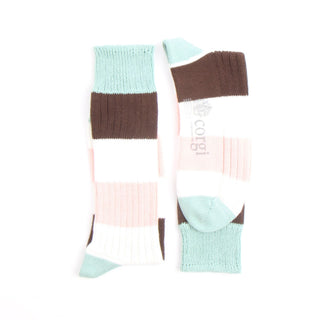 Men's Striped Cotton Boot Socks