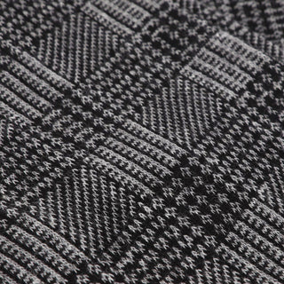 close up showing the check sock pattern