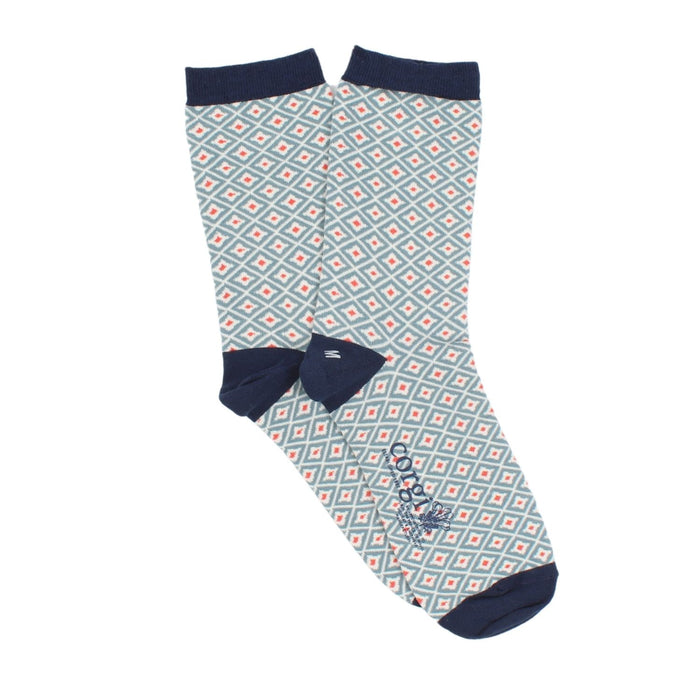 Women's Tile Print Cotton Socks