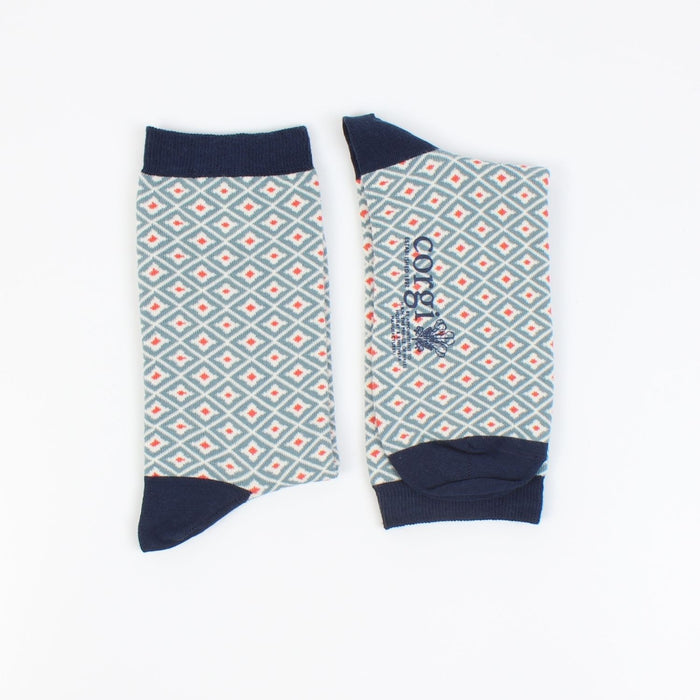 Women's Tile Print Cotton Socks