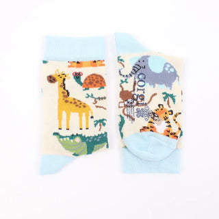 Kids Safari Animals Cotton Socks