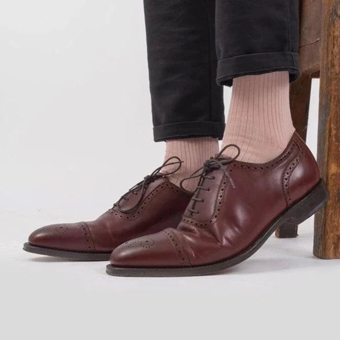Men's Pembroke Ribbed Mercerised Cotton Socks