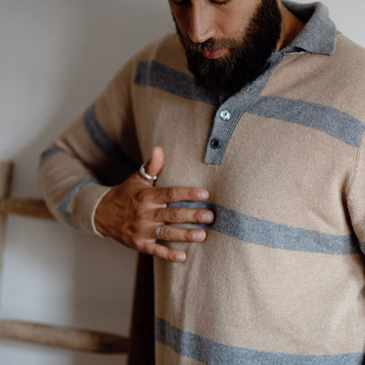 Men's Striped Polo Shirt