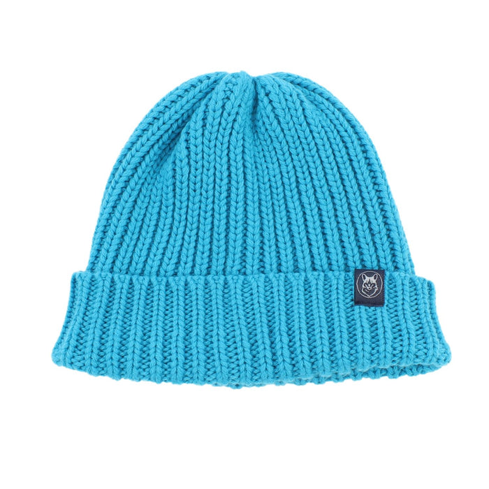 peacock Rib Knit Cashmere Beanie hat