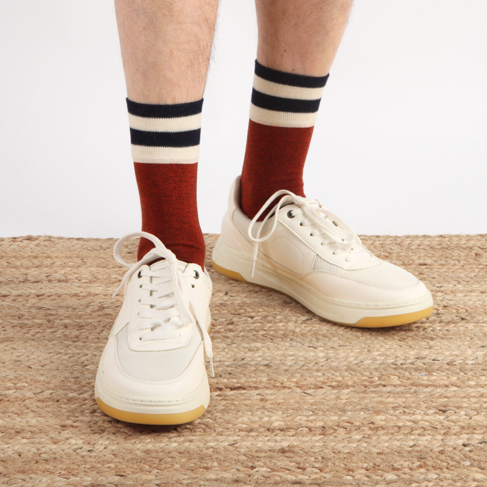 Men's Sport Stripe Quarter Cotton Socks