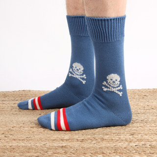Men's Skull Cotton Pure Cotton Socks