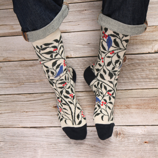 Women's William Morris Holly Cotton Socks