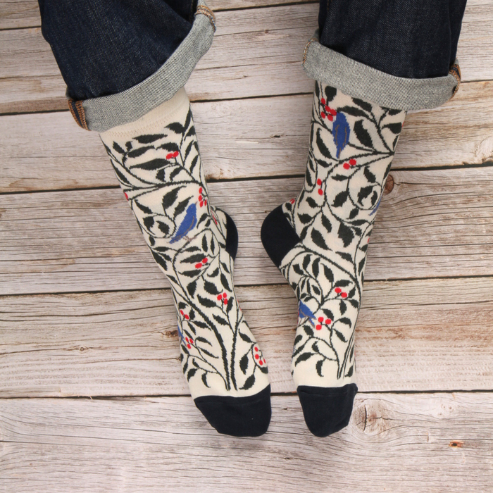 Women's William Morris Holly Cotton Socks
