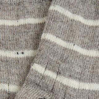 Close up of the ribbed knitted fabric on the sock.