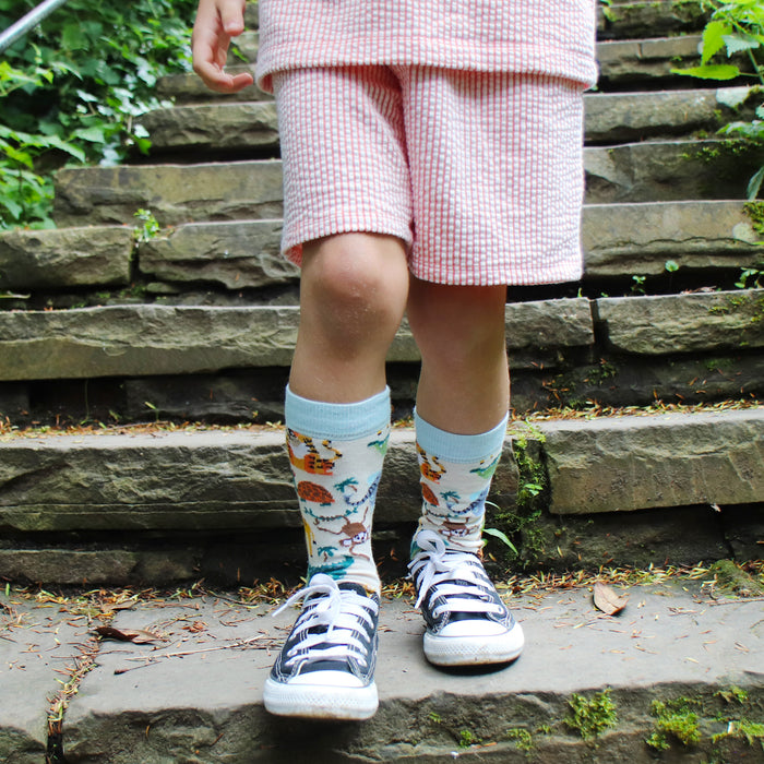 Kids Safari Animals Cotton Socks