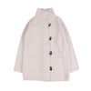 ladies duffle coat on a white background