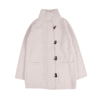 ladies duffle coat on a white background