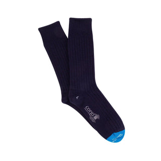 Luxury Rib Contrast Toe Pure Cashmere Socks - Corgi Socks