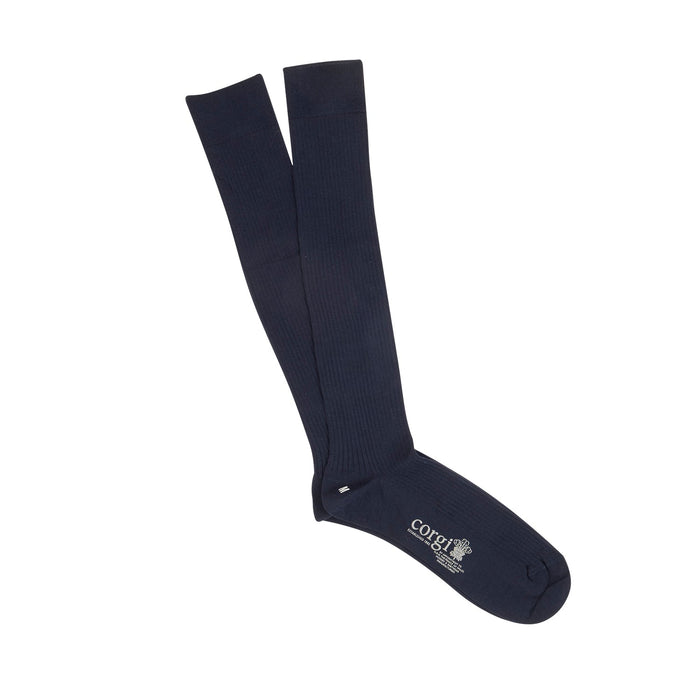 Men's Over the Calf Rib Cotton & Cashmere Socks - Corgi Socks