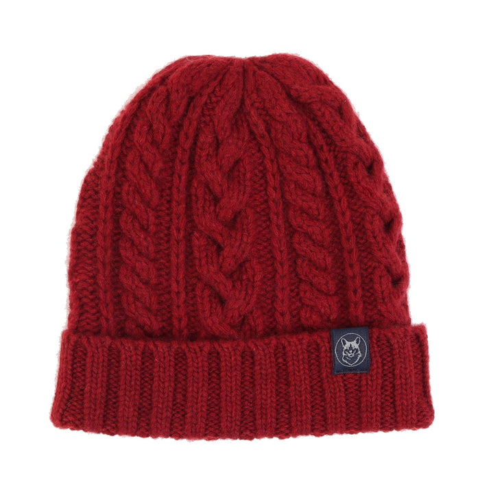 Multi Cable Knit Cashmere & Wool Beanie - Corgi Socks