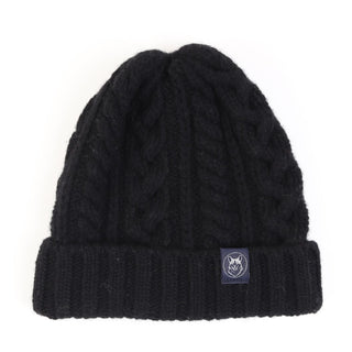Multi Cable Knit Cashmere & Wool Beanie - Corgi Socks