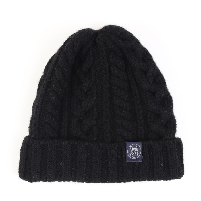 Multi Cable Knit Cashmere & Wool Beanie - Corgi Socks