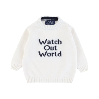 Watch Out World Baby Cashmere Sweater - Corgi Socks