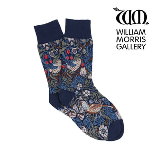 Women's William Morris Strawberry Thief 1883 Cotton Socks - Corgi Socks