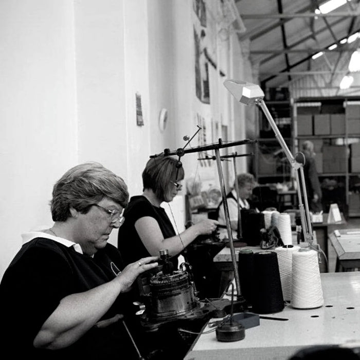 photo of the socks being made