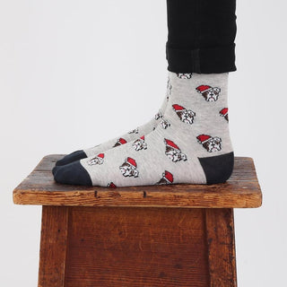 Men's Festive Bulldog Cotton Socks