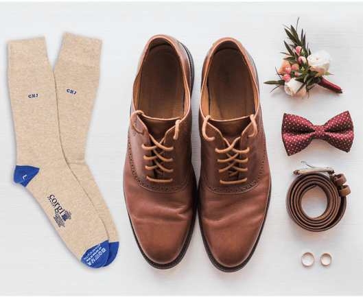 Personalised socks gift for Groomsmen - Corgi Socks