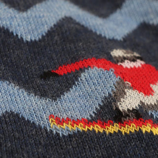 close up of snowboarding socks