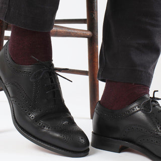 Men's Luxury Micro Stripe Cotton & Cashmere Socks
