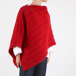 Women's Cable Cashmere & Wool Poncho