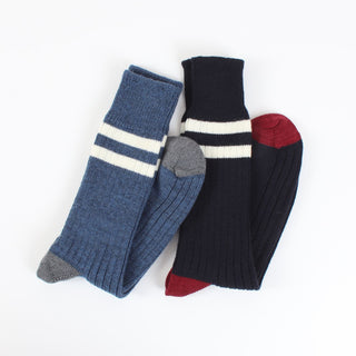 Men's Sport Stripe Wool & Cotton Socks