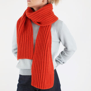 Chunky Unisex Ribbed Cashmere Scarf