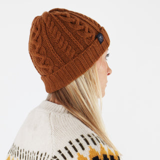 Multi Cable Knit Cashmere & Wool Beanie