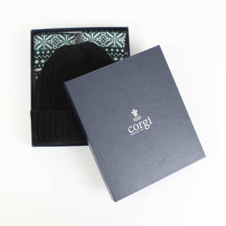 Men's Rib Hat and Fair Isle Wool Sock Gift Box