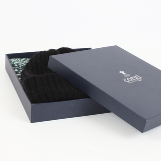 Men's Rib Hat and Fair Isle Wool Sock Gift Box