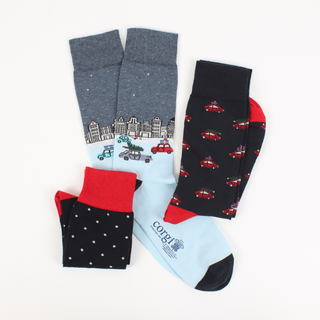 Men's Driving Home for Christmas 3-Pair Gift Box