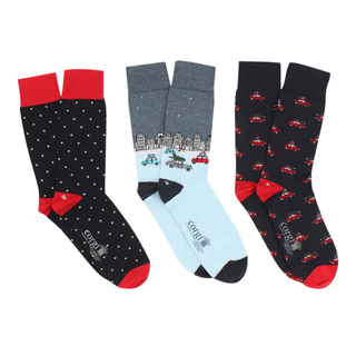 Men's Driving Home for Christmas 3-Pair Gift Box