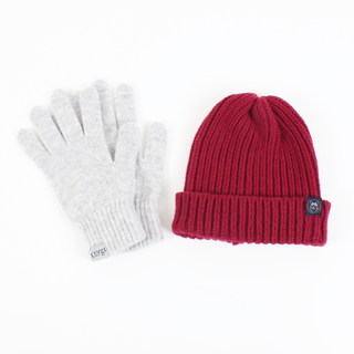 Women's Rib Wool Hat & Glove Gift Box