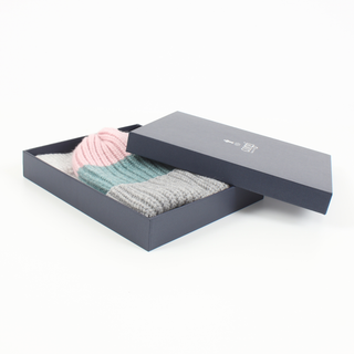 Women's Wool Colour Block Hat & Glove Gift Box