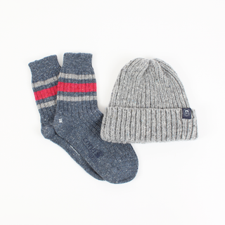 Women's Donegal Wool Sock and Rib Hat Gift Box