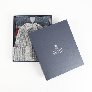 Women's Donegal Wool Sock and Rib Hat Gift Box