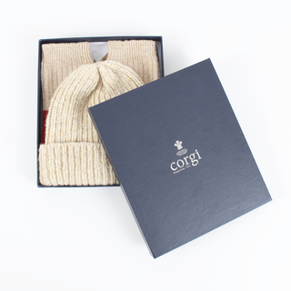 Women's Donegal Wool Colour Block Sock and Rib Hat Gift Box