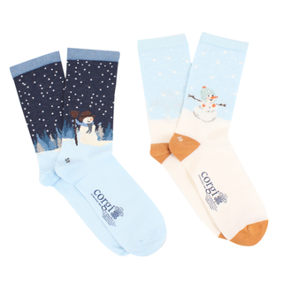 Women's Festive Snowman 2-Pair Gift Box