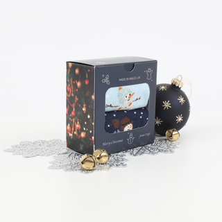 Women's Festive Snowman 2-Pair Gift Box