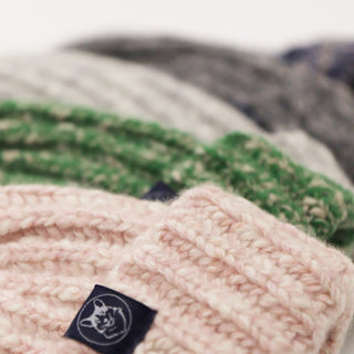 Women's Rib Knit Cashmere & Wool Beanie