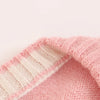 Close-up of pink and white knitted fabric