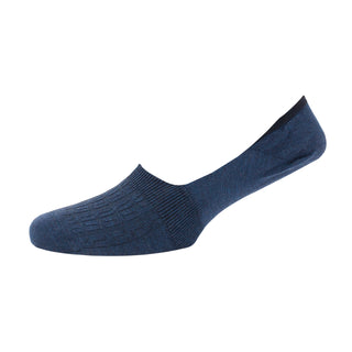 denim Cable Mercerised Cotton Invisible Socks